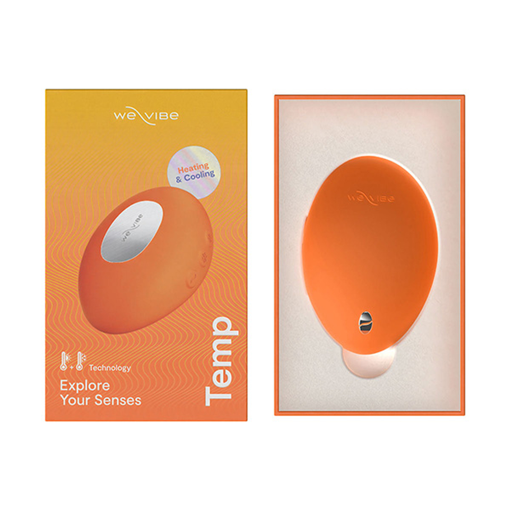 Оранжевый клиторальный вибратор 9,6см We-Vibe Temp Heating & Cooling Massager Tangerine SNHS1SGA