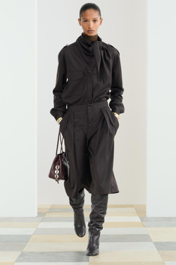 ZARA ДЛИННЫЕ ШОРТЫ-БЕРМУДЫ СО СРЕДНЕЙ ПОСАДКОЙ, ШОКОЛАДНЫЙ