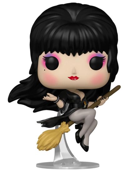 Фигурка Funko POP! Icons Elvira S5 Elvira Broom (93) 86440 / Фигурка Фанко ПОП! по мотивам фильма "Эльвира: Повелительница тьмы", Эльвира