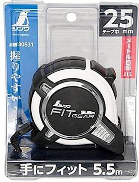 Рулетка измерительная, Shinwa FIT GEAR, 5.5м, 25мм