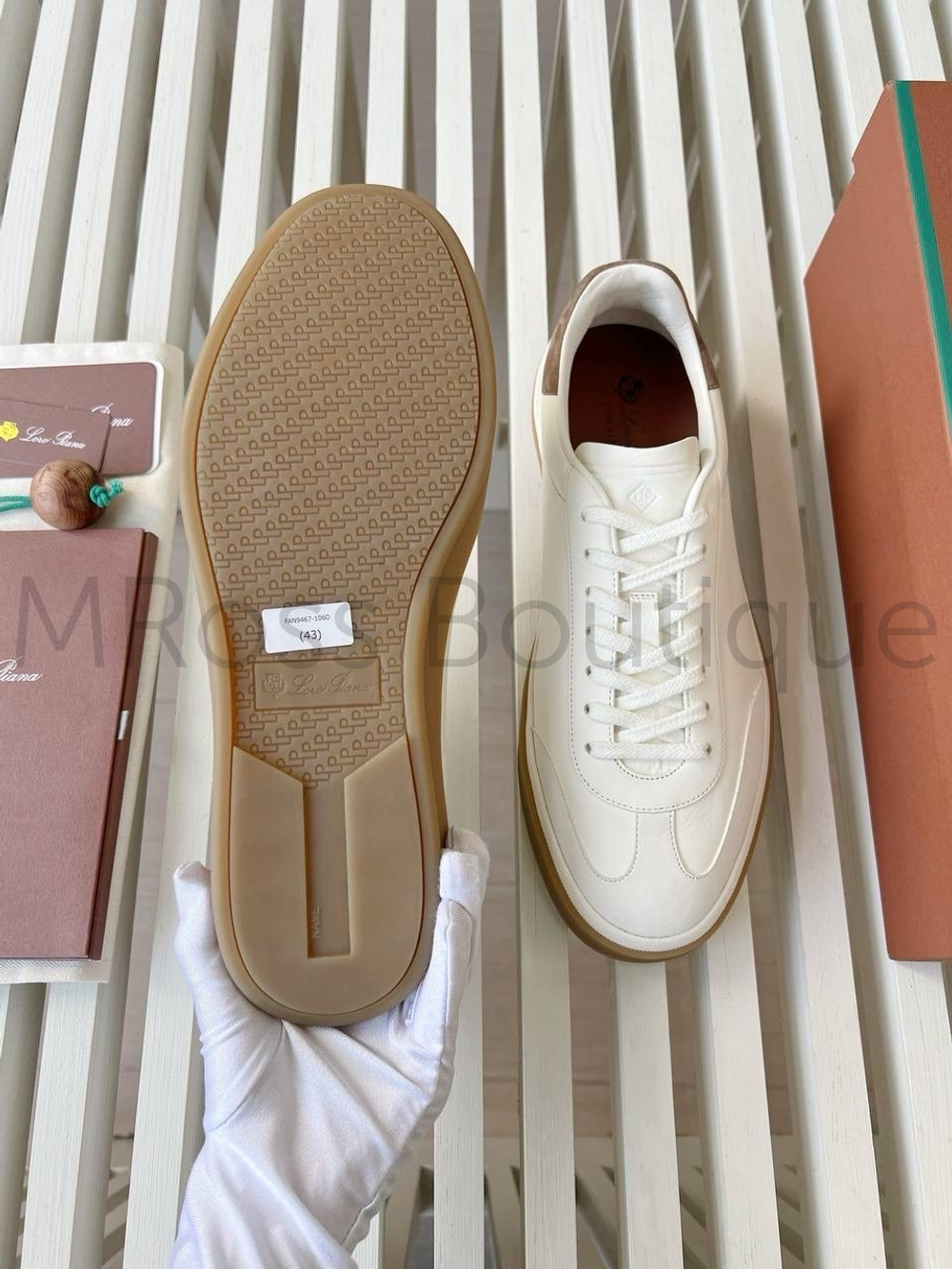 Белые кеды Loro Piana Tennis Walk премиум класса