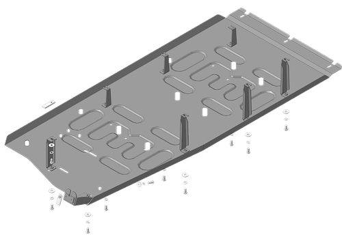 Защита топливного бака для Volkswagen Transporter/Caravelle/Multivan T6.1 Long для Volkswagen Transporter/Caravelle T6.1 2020-2023, Volkswagen Multivan T6.1 2020-2023 MOTODOR.72705