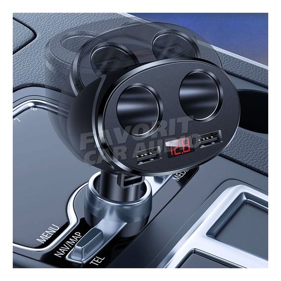 АЗУ 2USB Usams US-CC099 1000mA 2400mA пластик чёрный