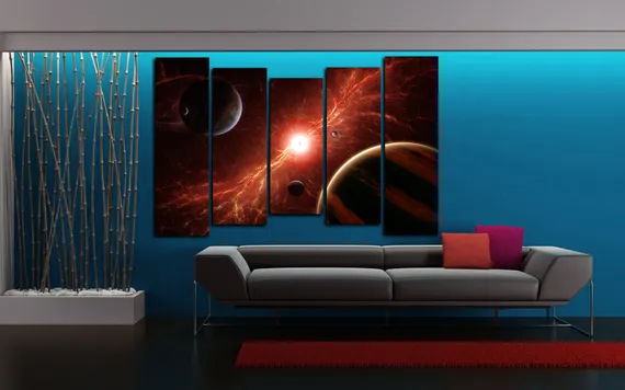 Модульная картина "Звездное озарение"