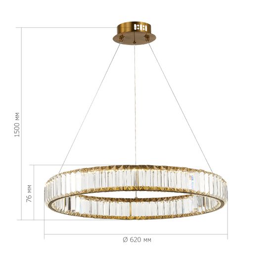 SL1622.363.01 Люстра подвесная ST-Luce Латунь/Прозрачный LED 1*40W 4000K TIVOLI