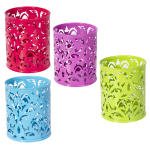 Подставка-стакан для канцтоваров Alingar, металлическая, круглая, узор "Зима", ассорти