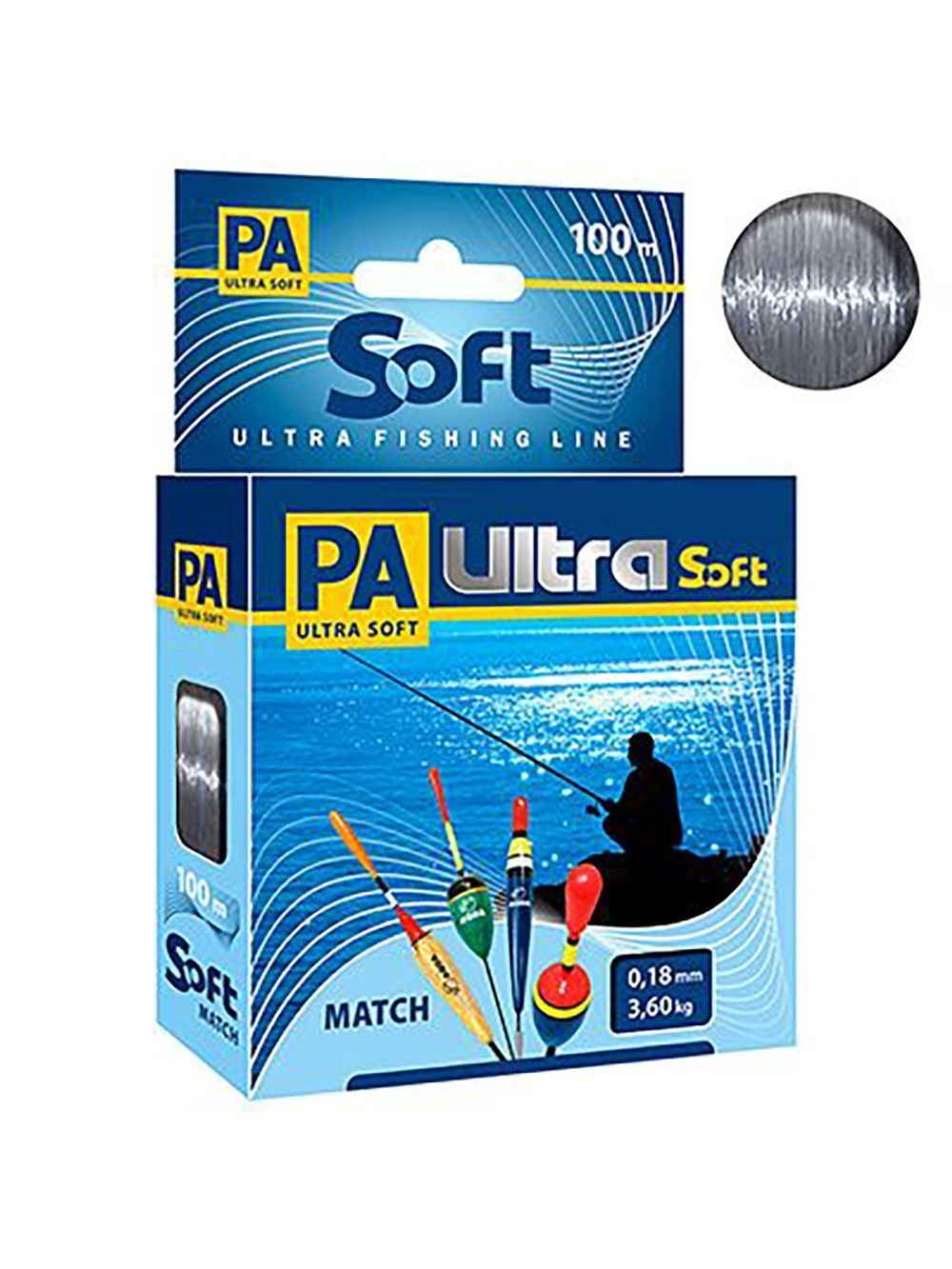 Полиэстровая леска PA ULTRA SOFT MATCH 100 m 0,18 мм 1 шт