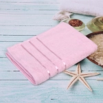 Полотенце махровое 70*140см «LUNA» цвет светло-розовый 10100 плотность 360гр/м2 с петелькой-подвесом