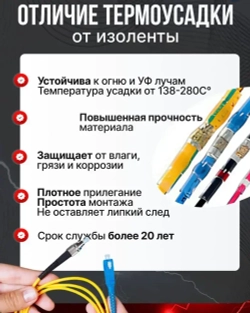 Термоусадка с припоем для проводов 25 шт