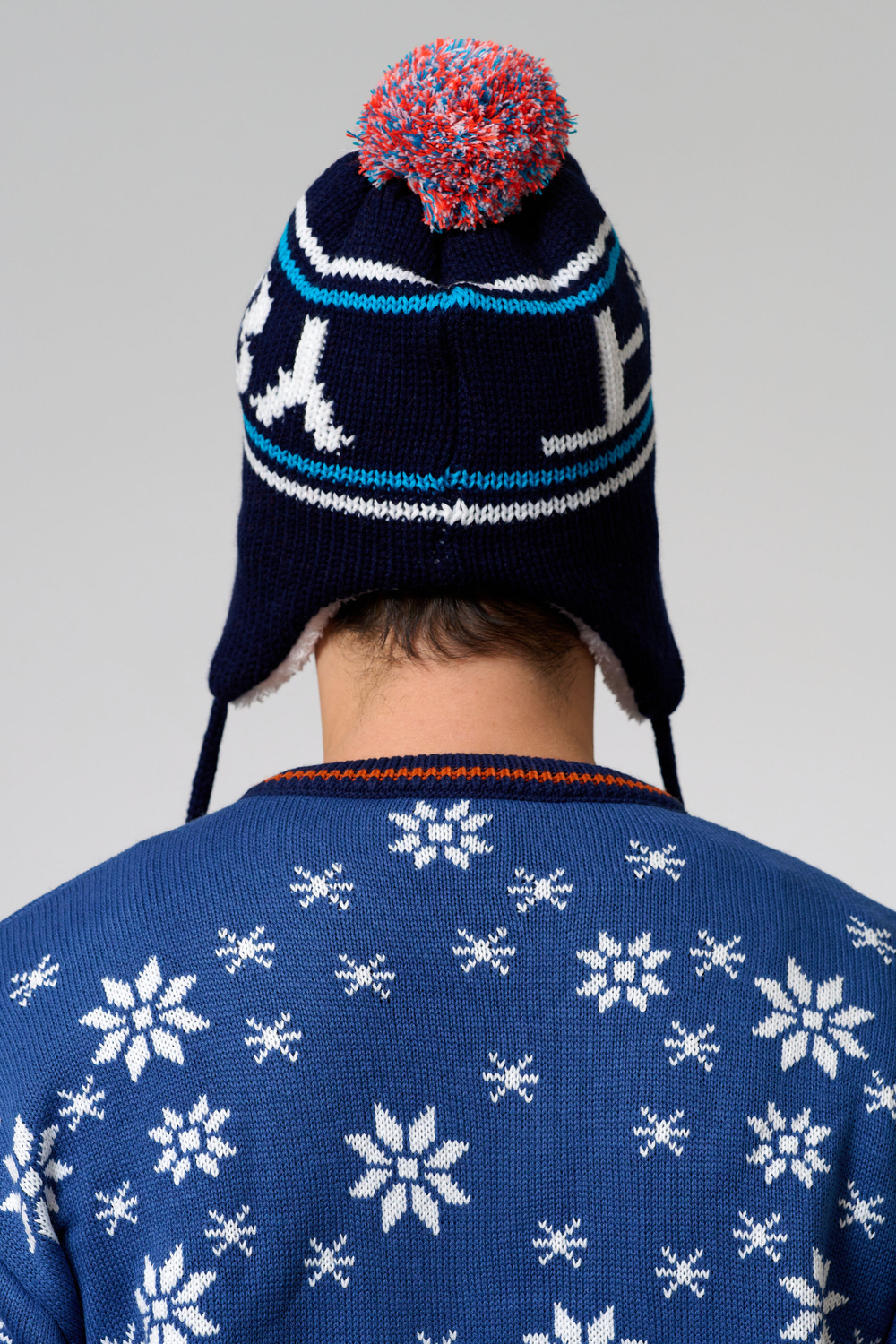 Шапка-ушанка трикотажная вязаная, 55-58