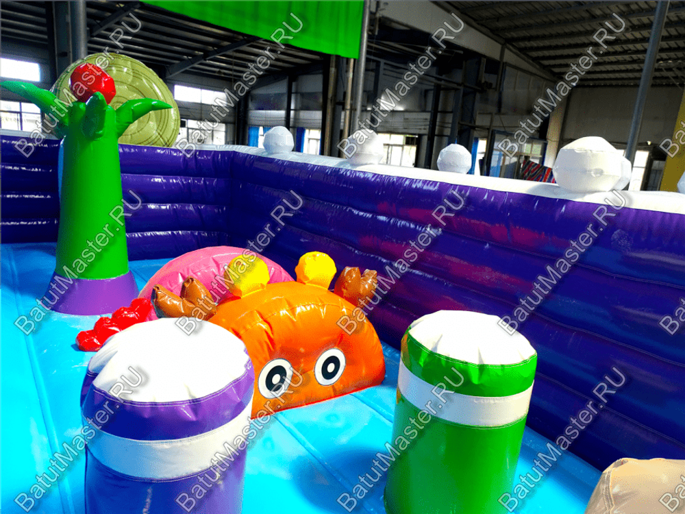 Надувной батут "Детский мегапарк" 18*18*8 м