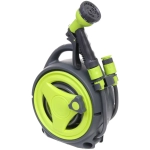 Катушка со шлангом и адаптерами, 12м серо-салатовая HY4017