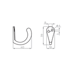 Крючок настенный MB-K-001 SN мат.никель