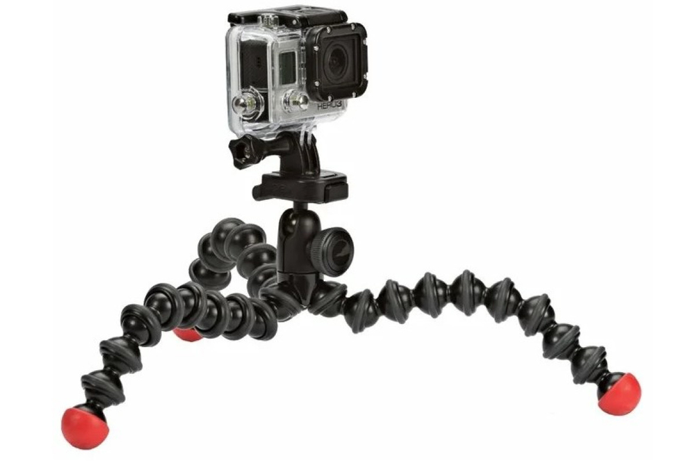 Штатив Joby GorillaPod Action Tripod with Mount for GoPro для фото и экшн камер черный/красный