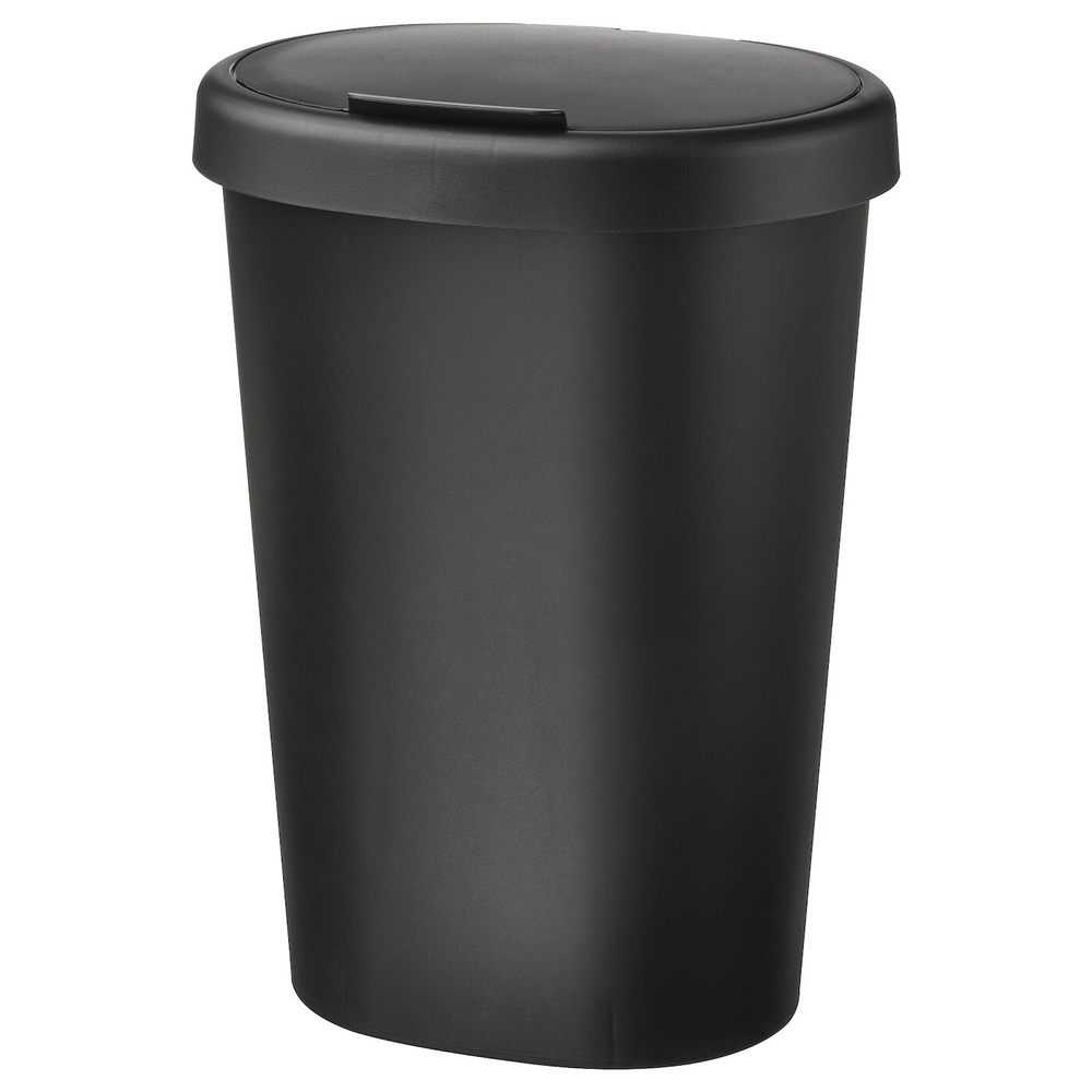 IKEA HÖLASS  (ИКЕА ХÖЛАСС)  -  Корзина с крышкой, черная, 8 л