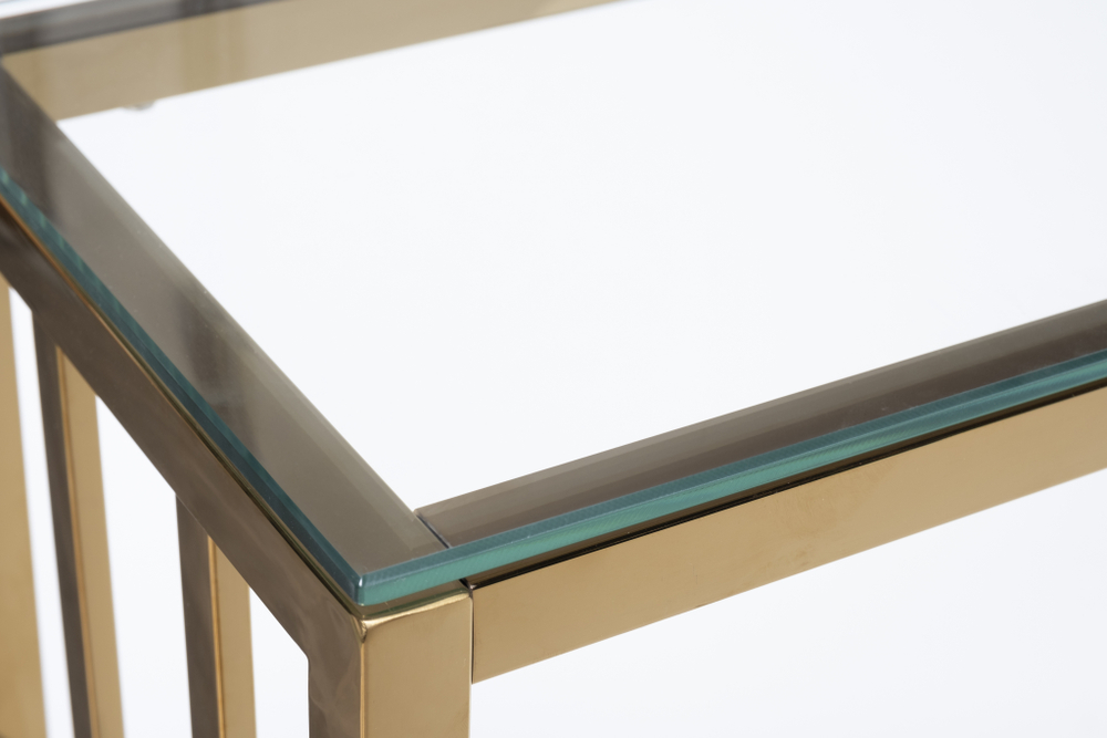 Консоль прозр.стекло/золото 100x30x78см Garda Decor