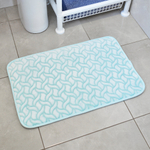 Коврик для ванной 40*60см "Зигзаги" мягкий ворс, полиэстер, зеленый
