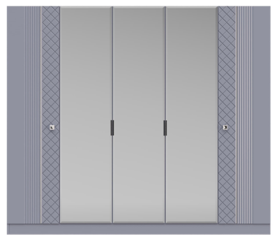 Шкаф 5-ти дв «Лаура» серая серебро