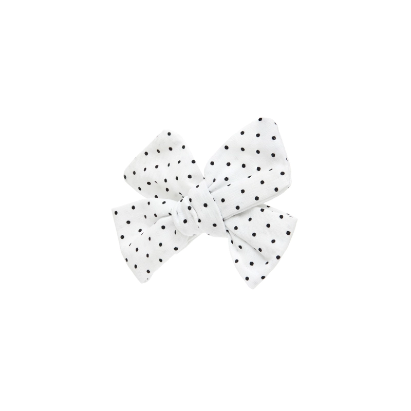 Заколка Чёрный Бант в Горошек