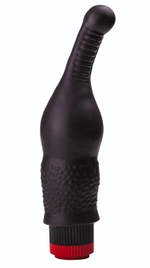 Анальный вибромассажёр с тоненьким стволом - 16,5 см. (Цвет: черный)