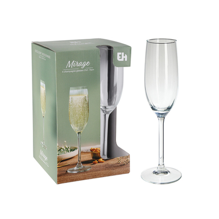 Набор из 4 бокалов для шампанского Mirage 210 мл
