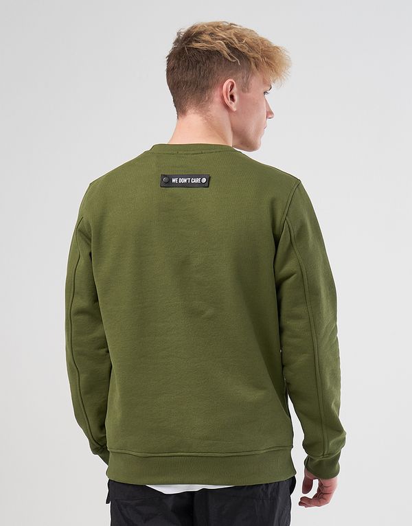 Толстовка We Don’t Care Basic Logo Sweatshirt Khaki - фото 3