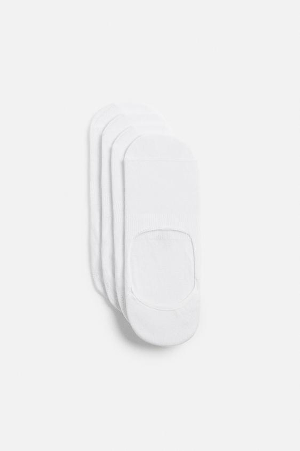 ZARA НАБОР ИЗ ЧЕТЫРЕХ ПАР КОРОТКИХ НОСКОВ, БЕЛЫЙ
