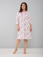 Ночная сорочка С-008/белорозовый-розы