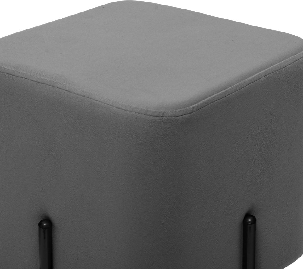 Пуф DIWO Кострома велюр, серый