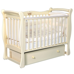 Детская кроватка Кедр Viola 1 (маятник универсальный) слоновая кость
