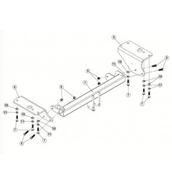 Фаркоп Westfalia 335343600001 Toyota Avensis 2009-, Corola 2007-2010(паспорт и сертификат в комплекте)(без электрики)