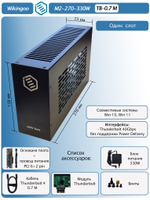 Внешний корпус для видеокарты Wikingoo M2-270-330W. EGPU. Thunderbolt 3/4.