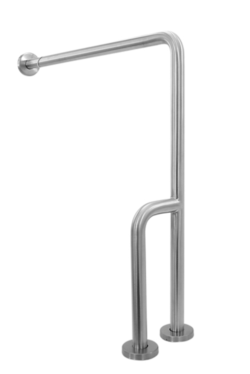 Поручень угловой 3 точки опоры правый нерж. сталь NOFER 15204.S матовый