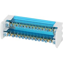 Шины на DIN-рейку ЭРА NO-224-14 в корпусе кросс-модуль ШНК 2х15 L+PEN