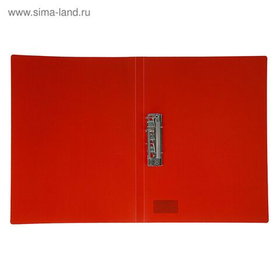 Папка с зажимом А4, 500 мкм, корешок 15 мм, Calligrata, до 100 листов, красная