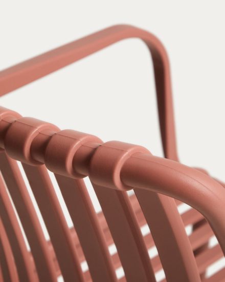 Уличный стул Isabellini из пластика терракотового цвета