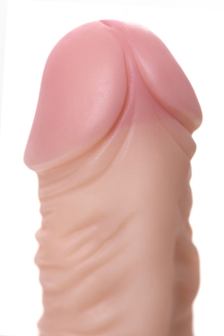 Реалистичный вибратор RealStick Nude, PVC, телесный, 7 режимов вибрации, 14 см