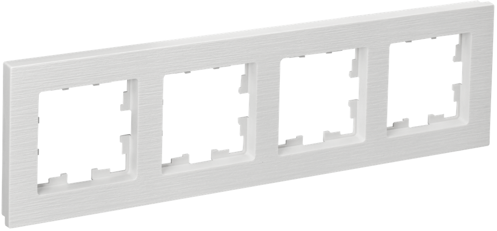 BRITE Рамка 4-местная РУ-4-Бр белый рифленый IEK