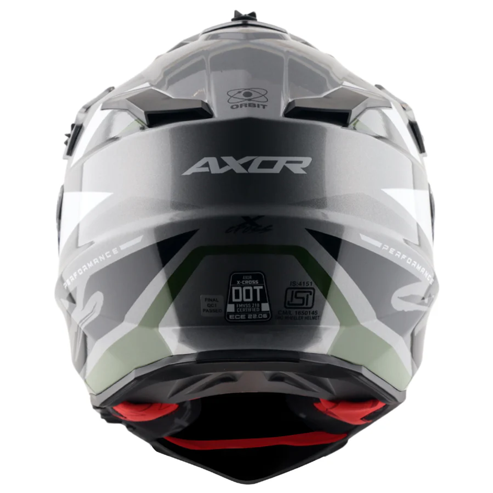 Шлем AXOR X-CROSS ORBIT D/V, с визором, цвет черный/серый (L)