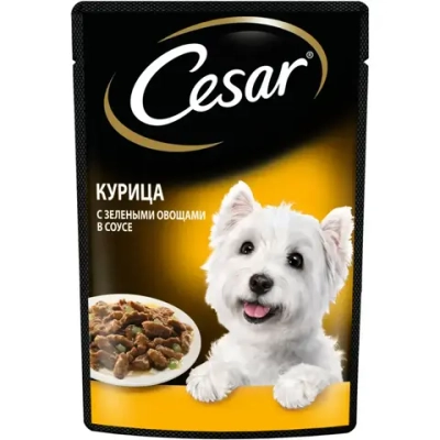 Cesar пауч курица с зелеными овощами 85гр