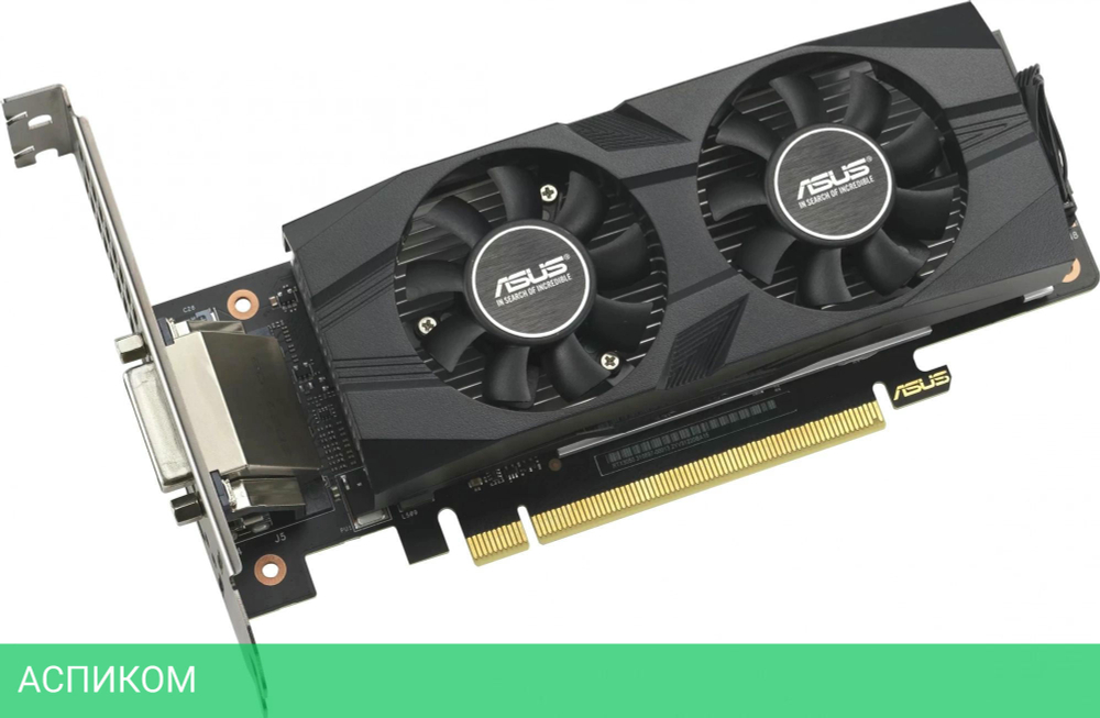 Видеокарта ASUS Dual GeForce RTX 3050 LP BRK OC Edition 6GB GDDR6 RTX3050-O6G-LP-BRK (90YV0KQ0-M0NA00)