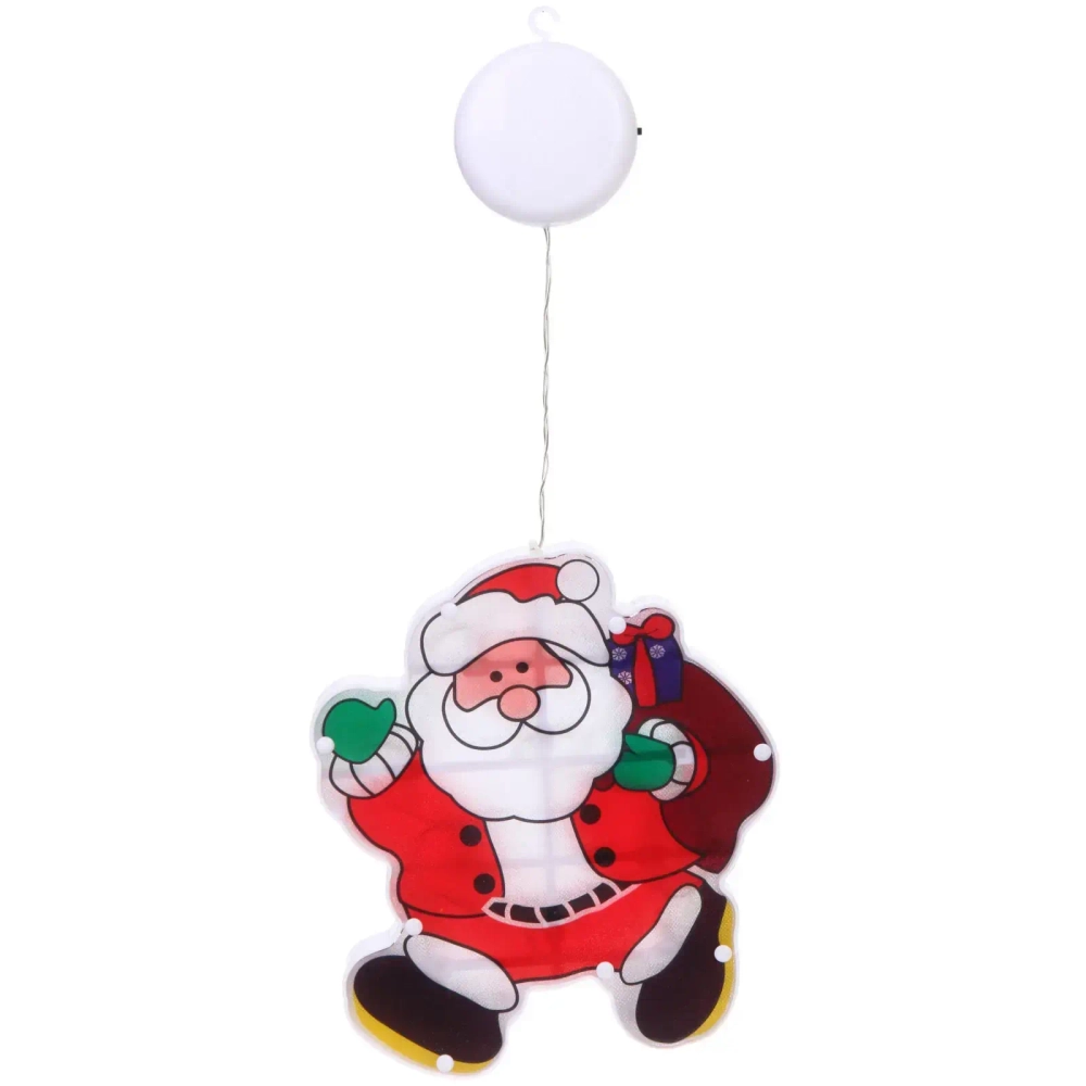 Фигура светодиодная «Дед Мороз с подарком» 18*21 см (батарейки 3 ААА), 1 режим