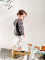 Комплект Mjölk Свитшот Графитовый серый/Легинсы Бабочки, уценка