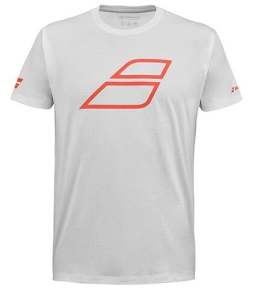 Мужская теннисная футболка Babolat Strike Cotton T-Shirt - белый/красный