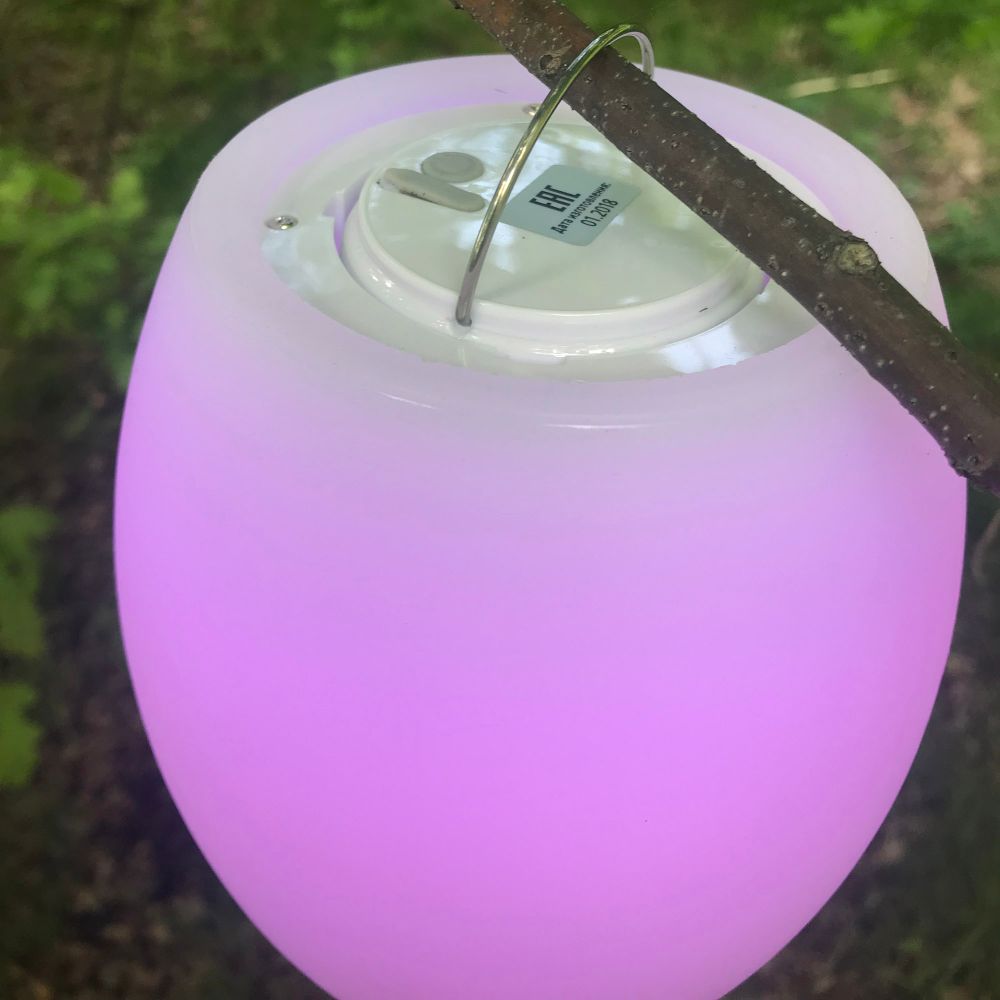 ULG-R003 019-RGB IP54 EGG Светильник декоративный светодиодный Яйцо. Аккумуляторный в-к. 14x19см. RGB свет. TM Uniel