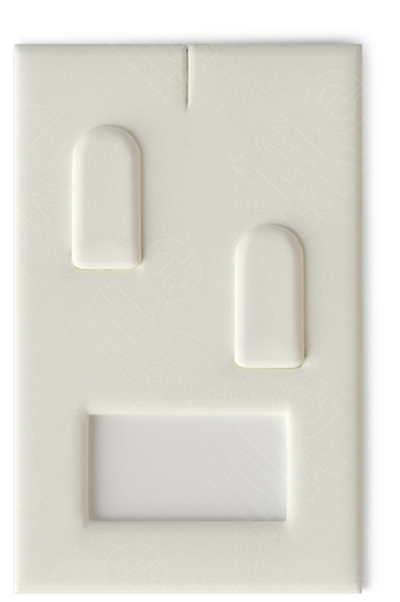 Вкладыш 13/наклонный/для 2 колец/2 вертикальных язычка/окошко для бирки/прорезь для нитки