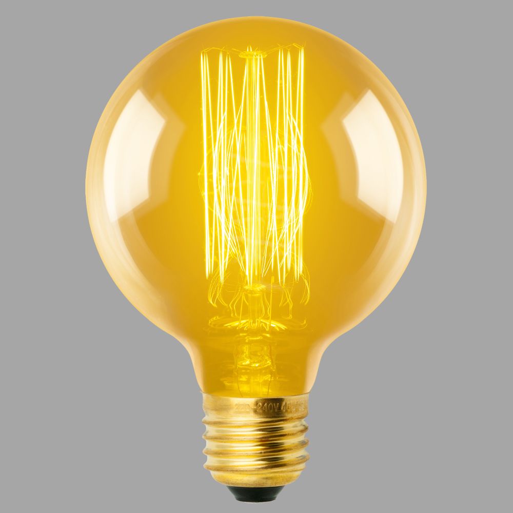IL-V-G80-60-GOLDEN-E27 VW01 Лампа накаливания Vintage. Форма шар. Форма нити VW. Картон. ТМ Uniel
