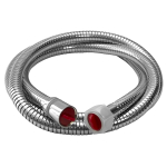 Шланг душевой 150-180 см имп/кон, EPDM, нерж.сталь, хром., растяг. MIXLINE ЛЮКС (блистер)