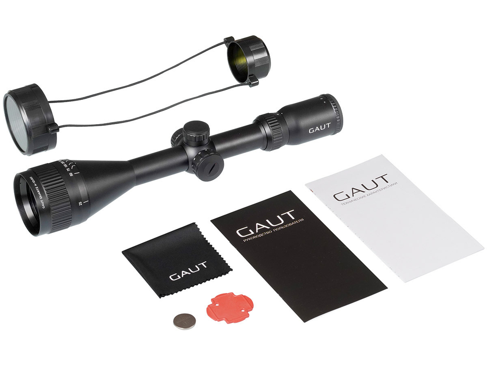 Прицел Gaut Quartz 4-12x50AO, сетка 2 (Mil-Dot), подсветка (Q41250AO-2)