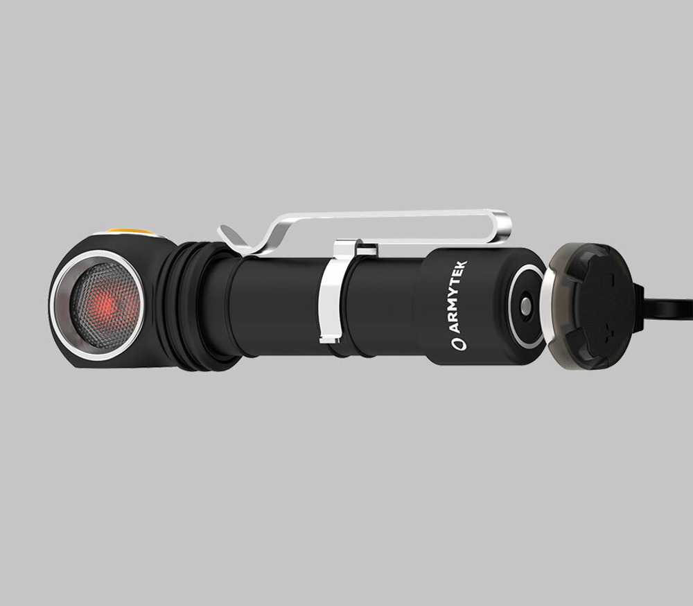 Мультифонарь Armytek F06901W Wizard C2 WR Magnet USB (красный и белый теплый свет)